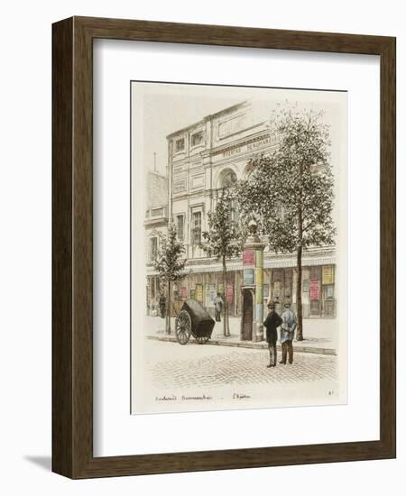 Boulevard Beaumarchais - Théâtre Beaumarchais-Adolphe Martial-Potémont-Framed Giclee Print