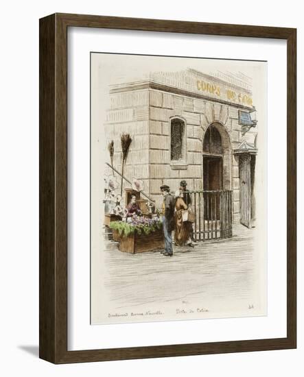 Boulevard Bonne Nouvelle: Poste de Police-Adolphe Martial-Potémont-Framed Giclee Print