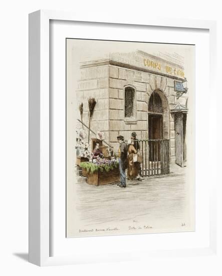 Boulevard Bonne Nouvelle: Poste de Police-Adolphe Martial-Potémont-Framed Giclee Print