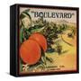 Boulevard Brand - Claremont, California - Citrus Crate Label-Lantern Press-Framed Stretched Canvas