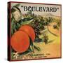 Boulevard Brand - Claremont, California - Citrus Crate Label-Lantern Press-Stretched Canvas