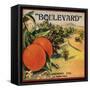 Boulevard Brand - Claremont, California - Citrus Crate Label-Lantern Press-Framed Stretched Canvas