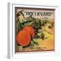 Boulevard Brand - Claremont, California - Citrus Crate Label-Lantern Press-Framed Art Print