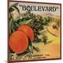 Boulevard Brand - Claremont, California - Citrus Crate Label-Lantern Press-Mounted Art Print