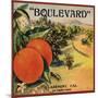 Boulevard Brand - Claremont, California - Citrus Crate Label-Lantern Press-Mounted Art Print