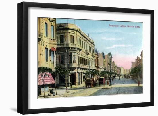 Boulevard Callao, Buenos Aires, Argentina, Late 19th or Early 20th Century-null-Framed Premium Giclee Print