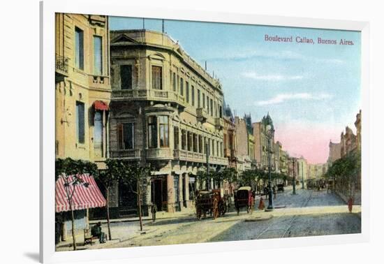 Boulevard Callao, Buenos Aires, Argentina, Late 19th or Early 20th Century-null-Framed Giclee Print