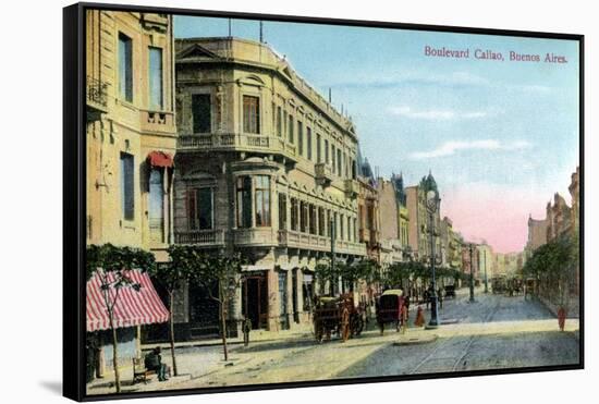 Boulevard Callao, Buenos Aires, Argentina, Late 19th or Early 20th Century-null-Framed Stretched Canvas