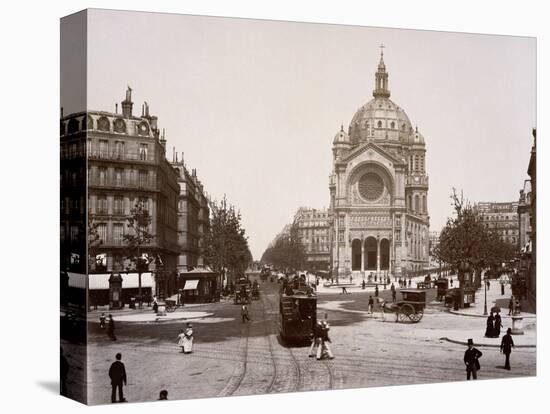 Boulevard De Malesherbes and St. Augustin Church-null-Stretched Canvas