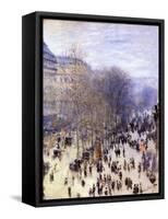 Boulevard Des Capucines, 1873-Claude Monet-Framed Stretched Canvas