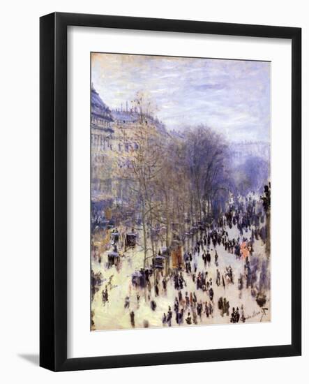Boulevard Des Capucines, 1873-Claude Monet-Framed Premium Giclee Print