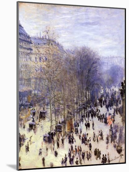 Boulevard Des Capucines, 1873-Claude Monet-Mounted Premium Giclee Print