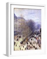 Boulevard Des Capucines, 1873-Claude Monet-Framed Giclee Print