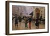 Boulevard Des Capucines at the Site of Theater Du Vaudeville, 1889-Jean Béraud-Framed Giclee Print