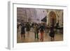 Boulevard Des Capucines at the Site of Theater Du Vaudeville, 1889-Jean Béraud-Framed Giclee Print