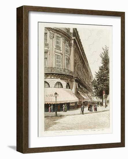 Boulevard des Capucines: Maison Violet Rue Scribe-Adolphe Martial-Potémont-Framed Giclee Print