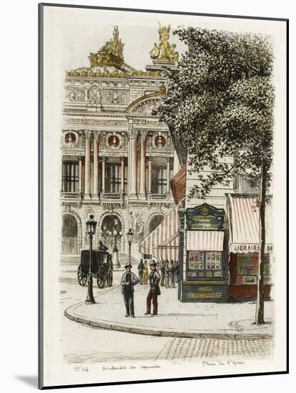 Boulevard des Capucines: Place de L'Opéra-Adolphe Martial-Potémont-Mounted Giclee Print