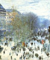 Boulevard des Capucines-Claude Monet-Framed Textured Art