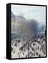 Boulevard Des Capucines-Claude Monet-Framed Stretched Canvas