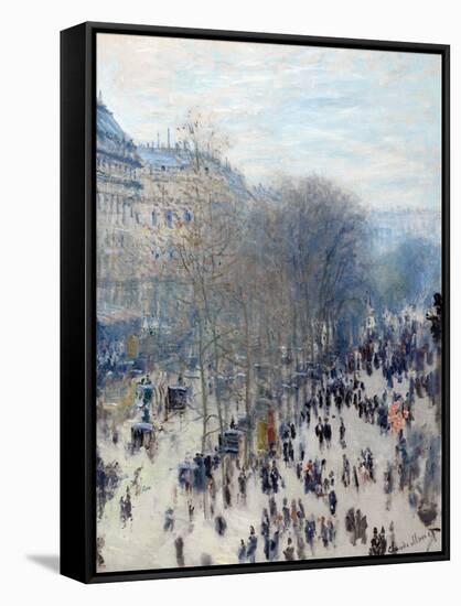 Boulevard Des Capucines-Claude Monet-Framed Stretched Canvas