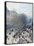 Boulevard Des Capucines-Claude Monet-Framed Stretched Canvas