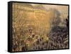 Boulevard des Capucines-Claude Monet-Framed Stretched Canvas