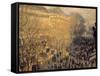 Boulevard des Capucines-Claude Monet-Framed Stretched Canvas