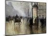 Boulevard Des Italiens in Paris-Jean Béraud-Mounted Art Print