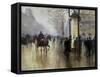 Boulevard Des Italiens in Paris-Jean Béraud-Framed Stretched Canvas