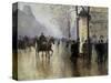 Boulevard Des Italiens in Paris-Jean Béraud-Stretched Canvas