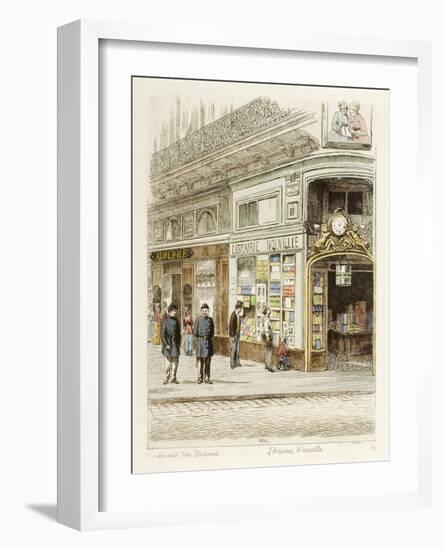 Boulevard des Italiens - Librairie Nouvelle-Adolphe Martial-Potémont-Framed Giclee Print