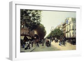 Boulevard Des Italiens, Paris, 1889-Edmond Georges Grandjean-Framed Giclee Print