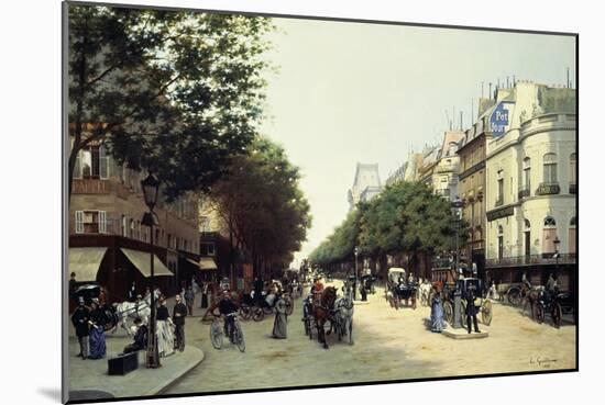 Boulevard Des Italiens, Paris, 1889-Edmond Georges Grandjean-Mounted Giclee Print
