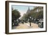 Boulevard Des Italiens, Paris, with Cars and Motor Buses on the Street, C1900-null-Framed Giclee Print