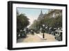 Boulevard Des Italiens, Paris, with Cars and Motor Buses on the Street, C1900-null-Framed Giclee Print