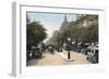 Boulevard Des Italiens, Paris, with Cars and Motor Buses on the Street, C1900-null-Framed Giclee Print