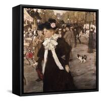 Boulevard Des Italiens, Paris-Mary Cassatt-Framed Stretched Canvas