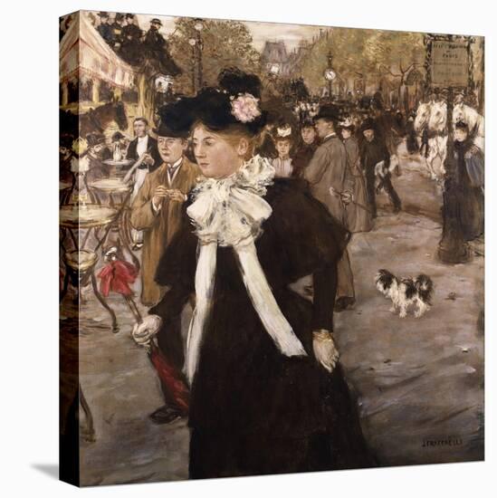 Boulevard Des Italiens, Paris-Mary Cassatt-Stretched Canvas