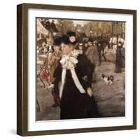 Boulevard Des Italiens, Paris-Mary Cassatt-Framed Giclee Print