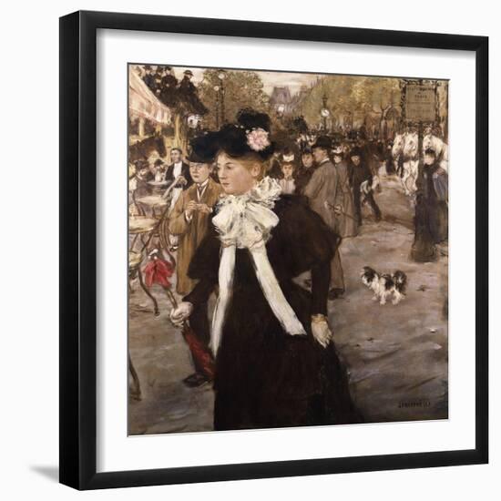 Boulevard Des Italiens, Paris-Mary Cassatt-Framed Giclee Print