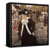 Boulevard Des Italiens, Paris-Mary Cassatt-Framed Stretched Canvas