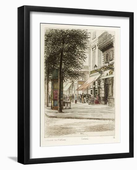 Boulevard des Italiens: Tortoni-Adolphe Martial-Potémont-Framed Giclee Print