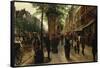 Boulevard Des Italiens-Tito Lessi-Framed Stretched Canvas