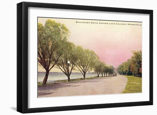 Boulevard Drive, Minneapolis, Minnesota-null-Framed Art Print