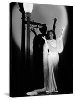 Boulevard du crepuscule SUNSET BOULEVARD by BillyWilder with Gloria Swanson, 1950 (b/w photo)-null-Stretched Canvas