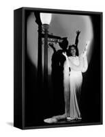 Boulevard du crepuscule SUNSET BOULEVARD by BillyWilder with Gloria Swanson, 1950 (b/w photo)-null-Framed Stretched Canvas