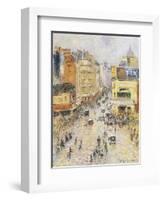 Boulevard Hausmann, Paris-Gustave Loiseau-Framed Giclee Print