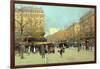 Boulevard Haussmann, in Paris-Eugene Galien-Laloue-Framed Giclee Print