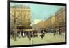 Boulevard Haussmann, in Paris-Eugene Galien-Laloue-Framed Giclee Print