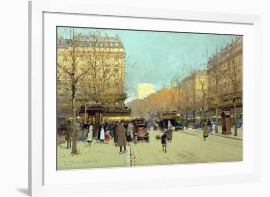 Boulevard Haussmann, in Paris-Eugene Galien-Laloue-Framed Giclee Print